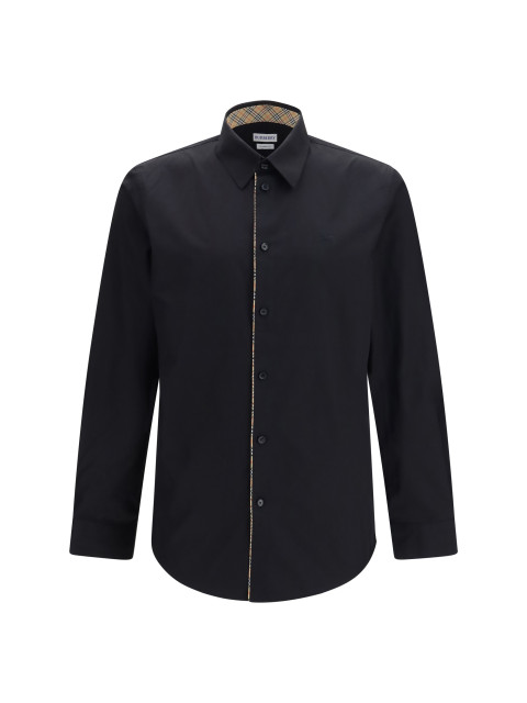 Cotton Shirt with Check trims