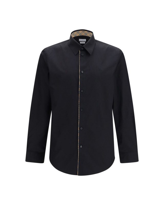 Cotton Shirt with Check trims