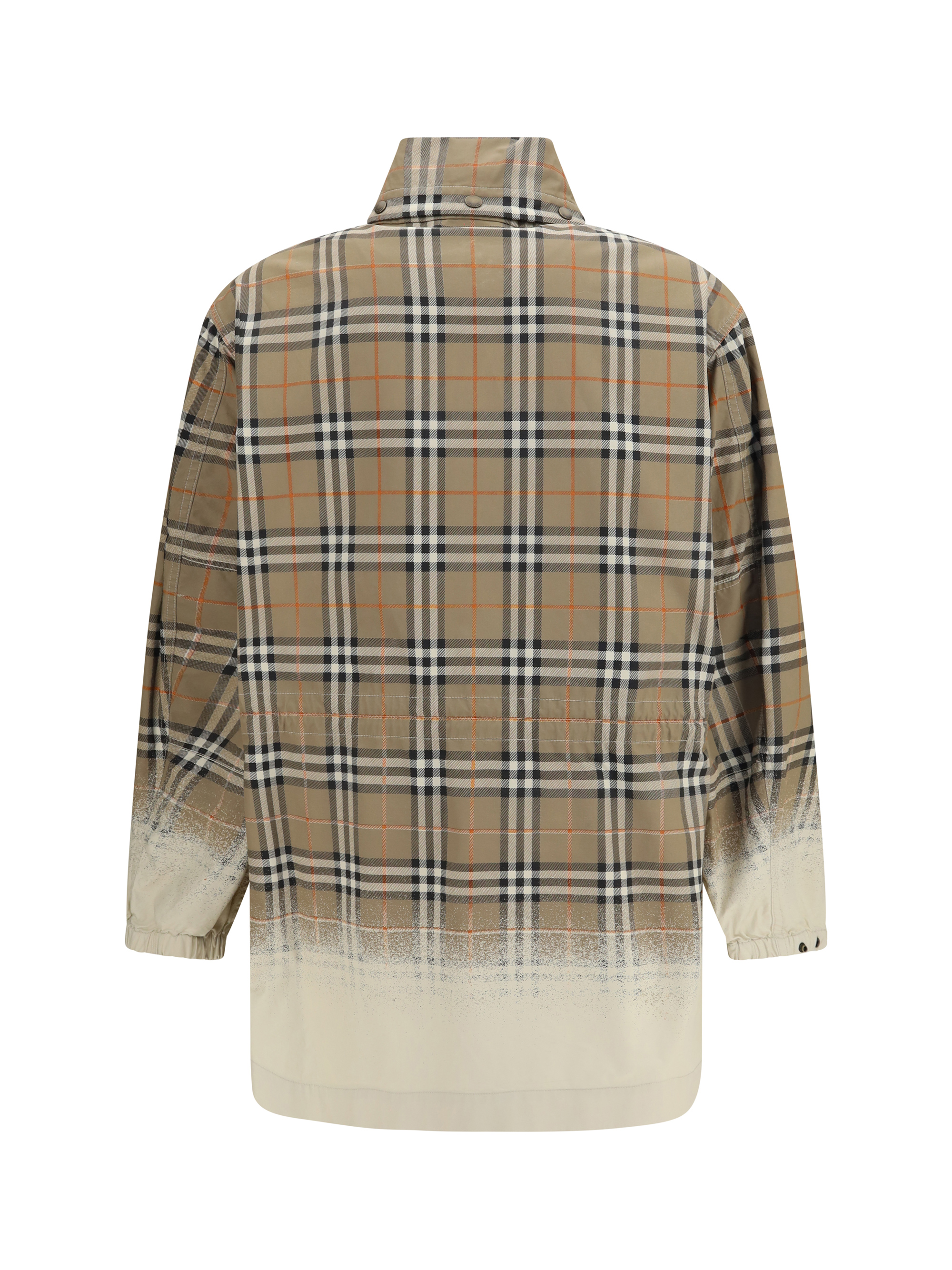 Gabardine Parka with faded Check print