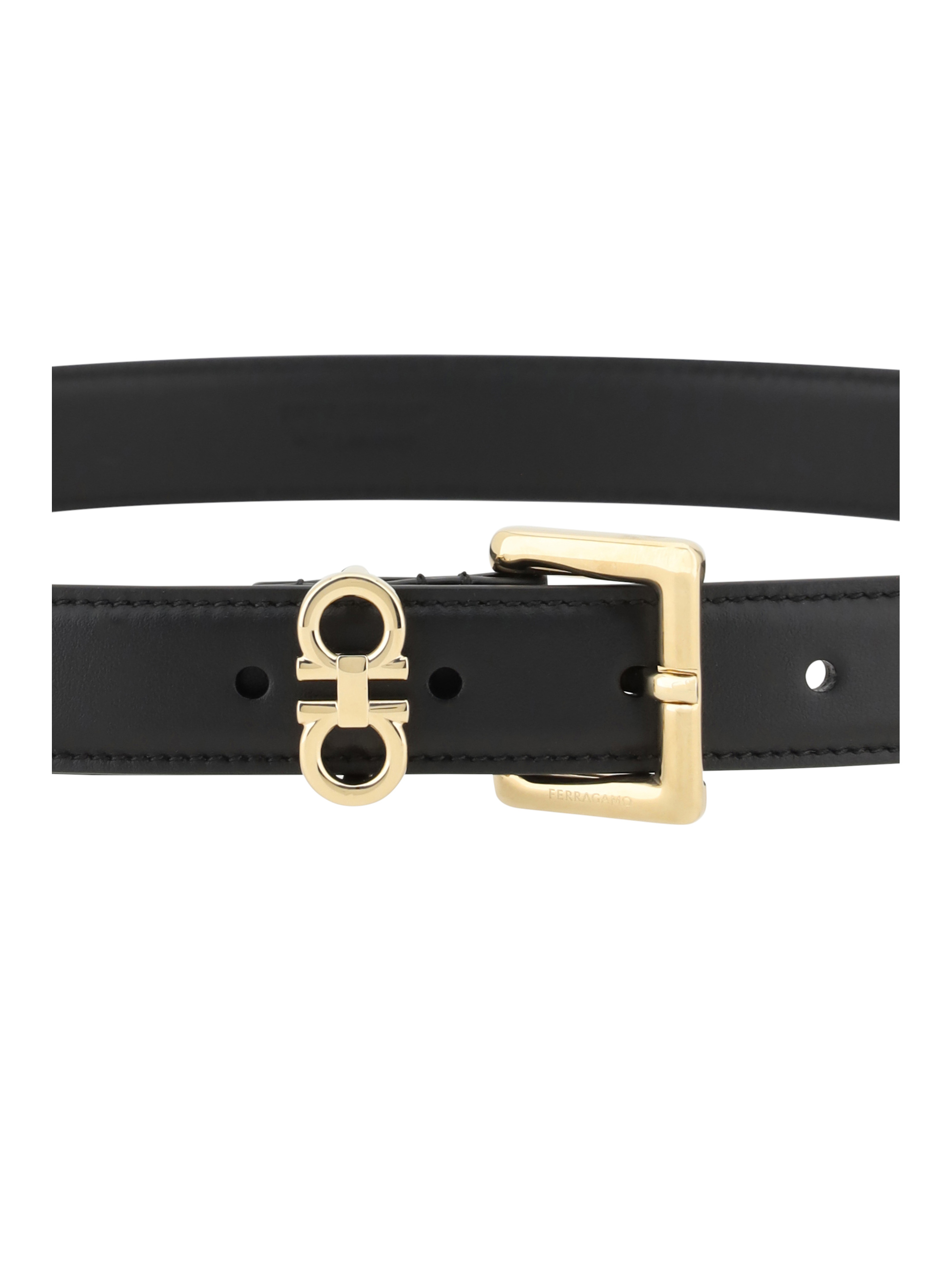 Gancini leather Belt