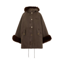 Hooded jacket and fur