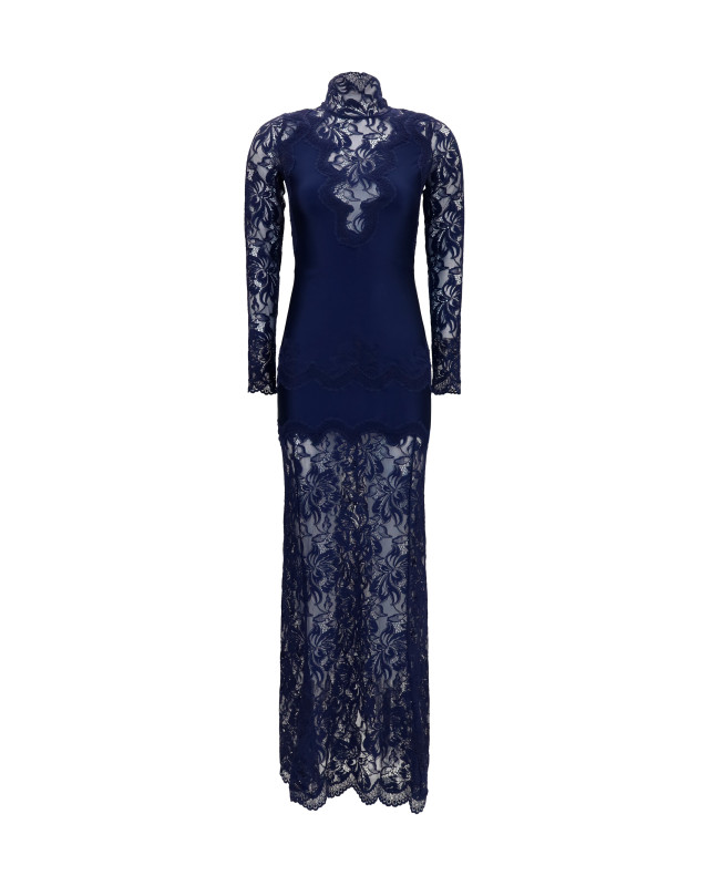 Long lace and jersey Dress