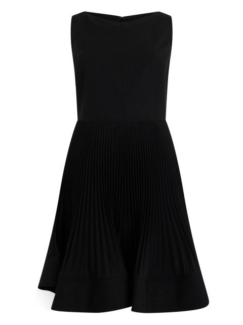 Flared dress with pleated skirt