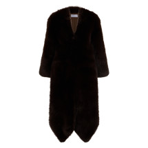 Long coat in fake fur