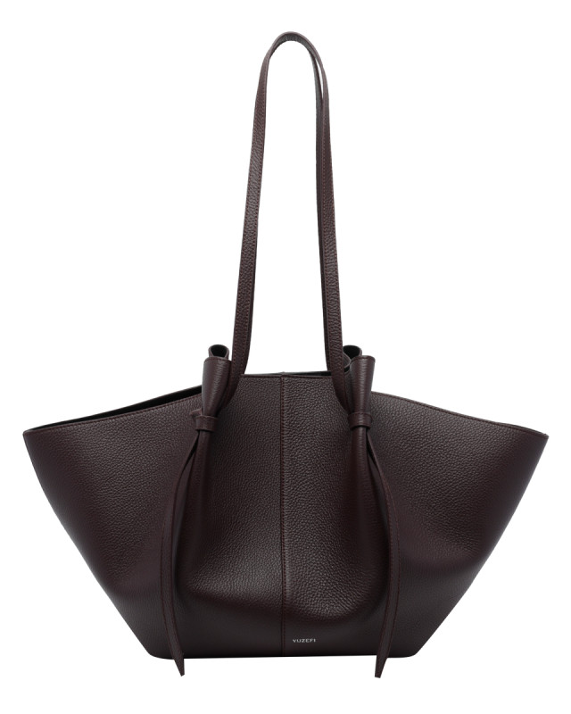 [YUZEFI] Shoulder bag FW26 LARGE MOCHIPEBBLE GRAIN LEATHERL078