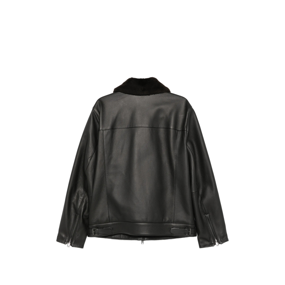 [BRIONI] Leather Jacket FW26 PLDI0L OA701 1000