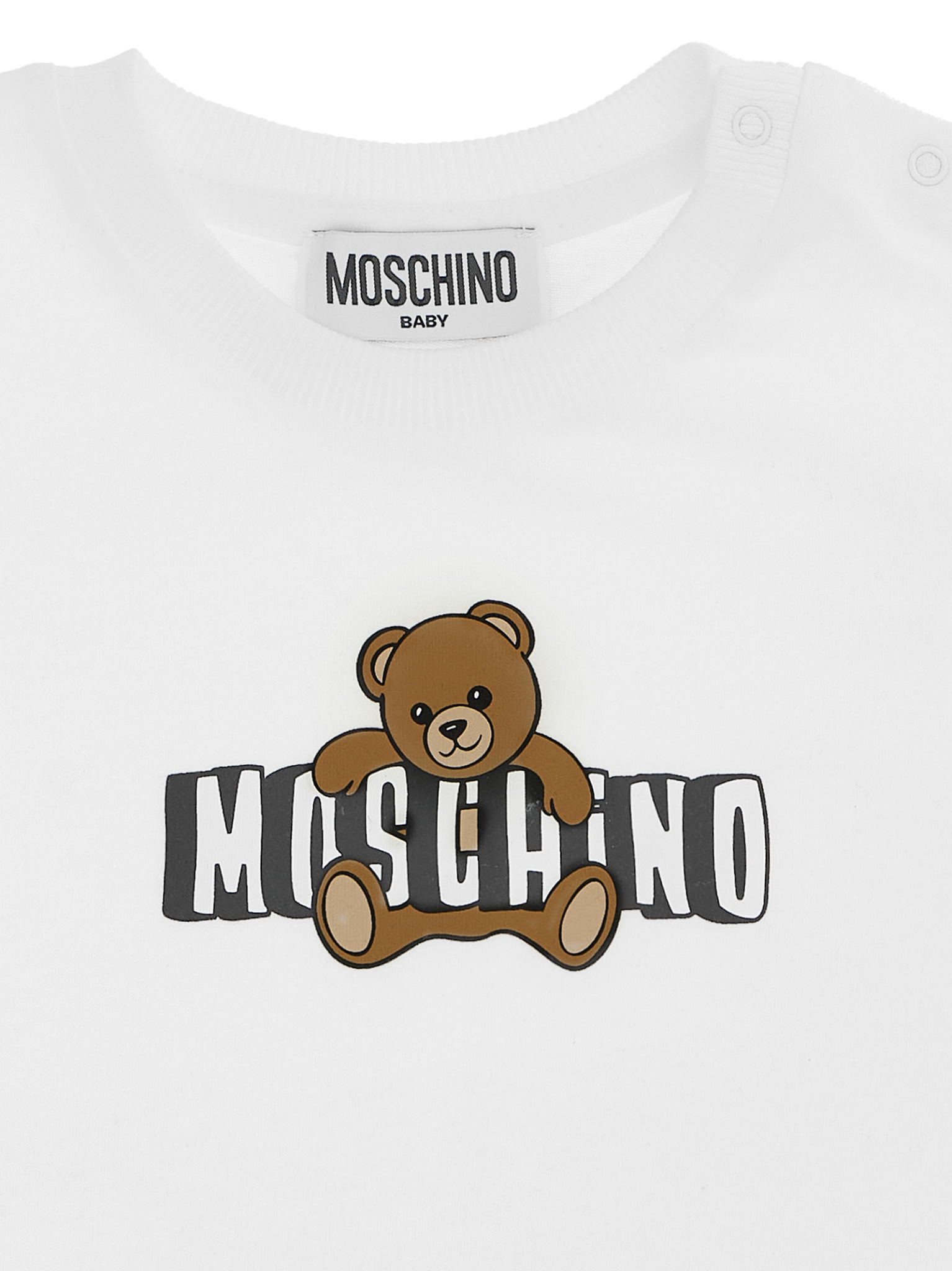 [MOSCHINO BABY] T-shirts Short Sleeve SS26 MUG01ULCA19BIANCOOTTICO