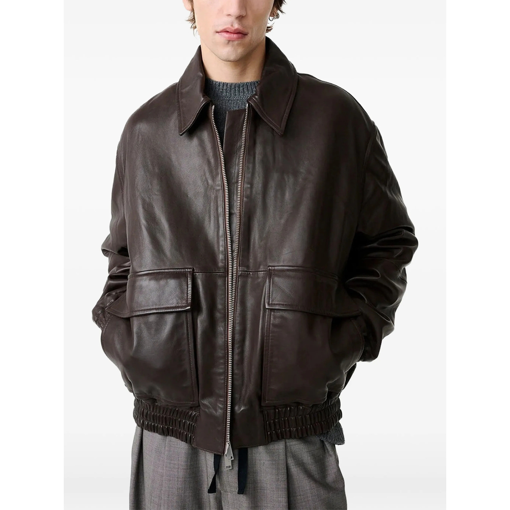 [Studio Nicholson] Leather Jacket FW26 SNM-1115 PISTON BROWN