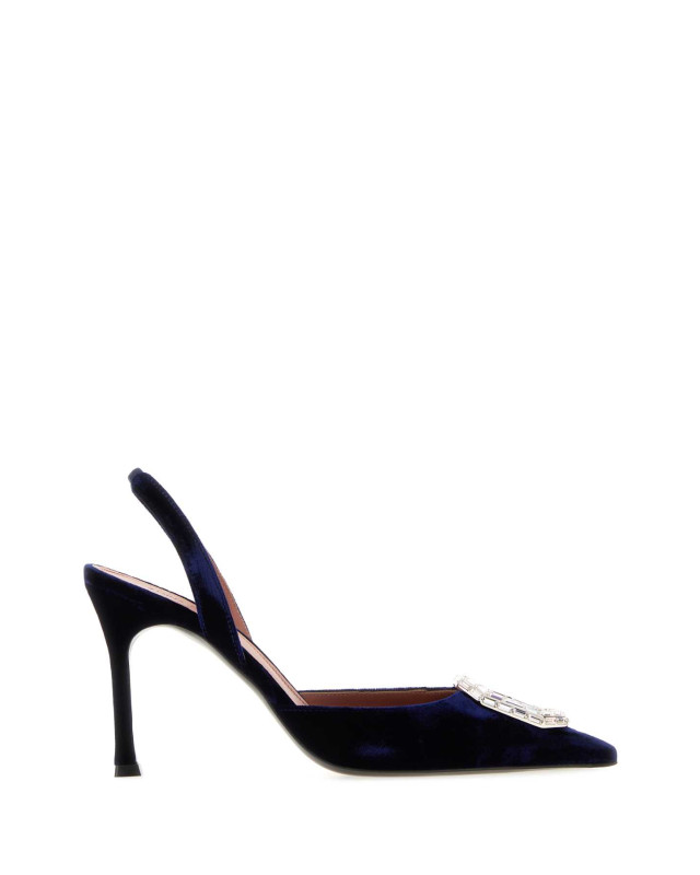 [Amina Muaddi] Pumps FW26 CAMELIASLING90 MIDNIGHTBLUE