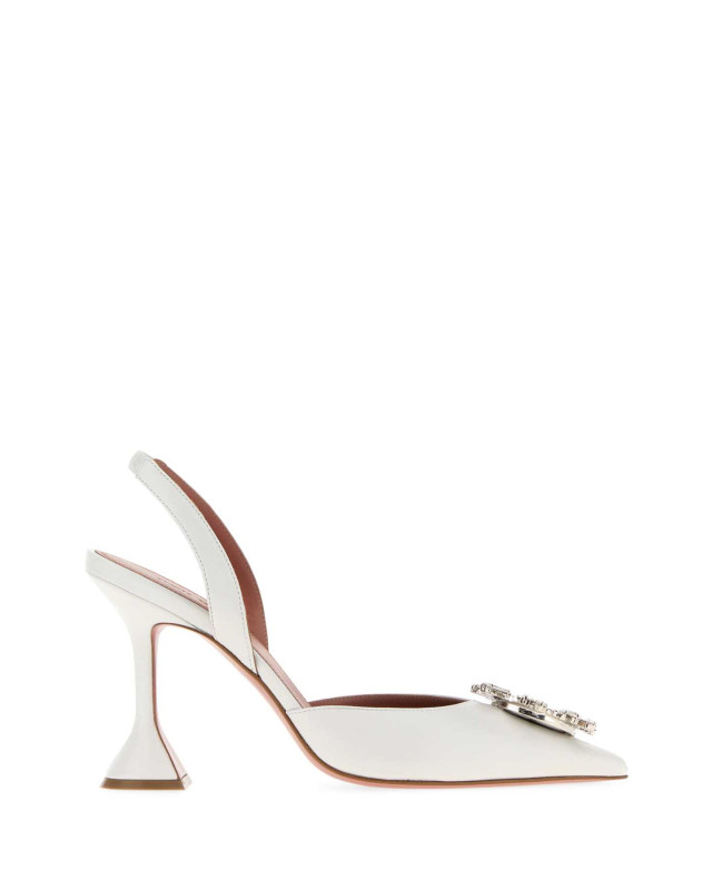[Amina Muaddi] Sandals FW26 BEGUMSLING95 WHITE