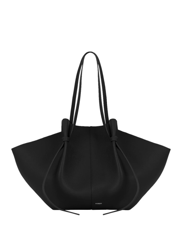 [YUZEFI] Shoulder bag FW26 MOCHI-PEBBLE-GRAIN-LEATHER_BLACK