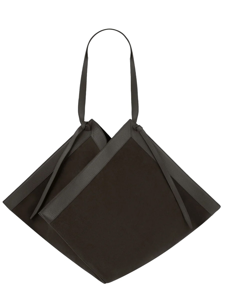 [YUZEFI] Shoulder bag FW26 LARGE-WONTON-SUEDE_GANACHE