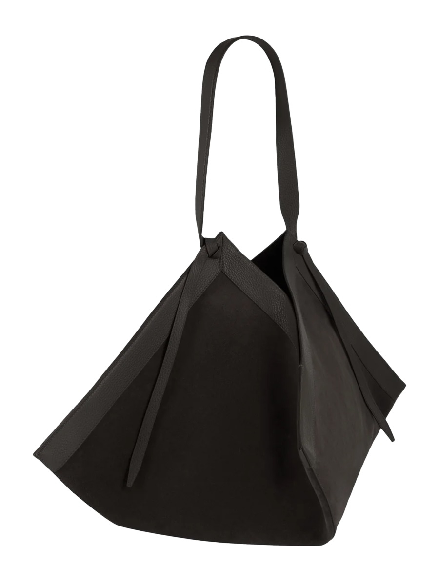 [YUZEFI] Shoulder bag FW26 LARGE-WONTON-SUEDE_GANACHE