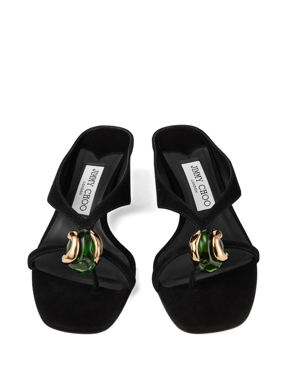 JIMMY CHOO EMERI/STONE35 BSBBLACK/CLOVER