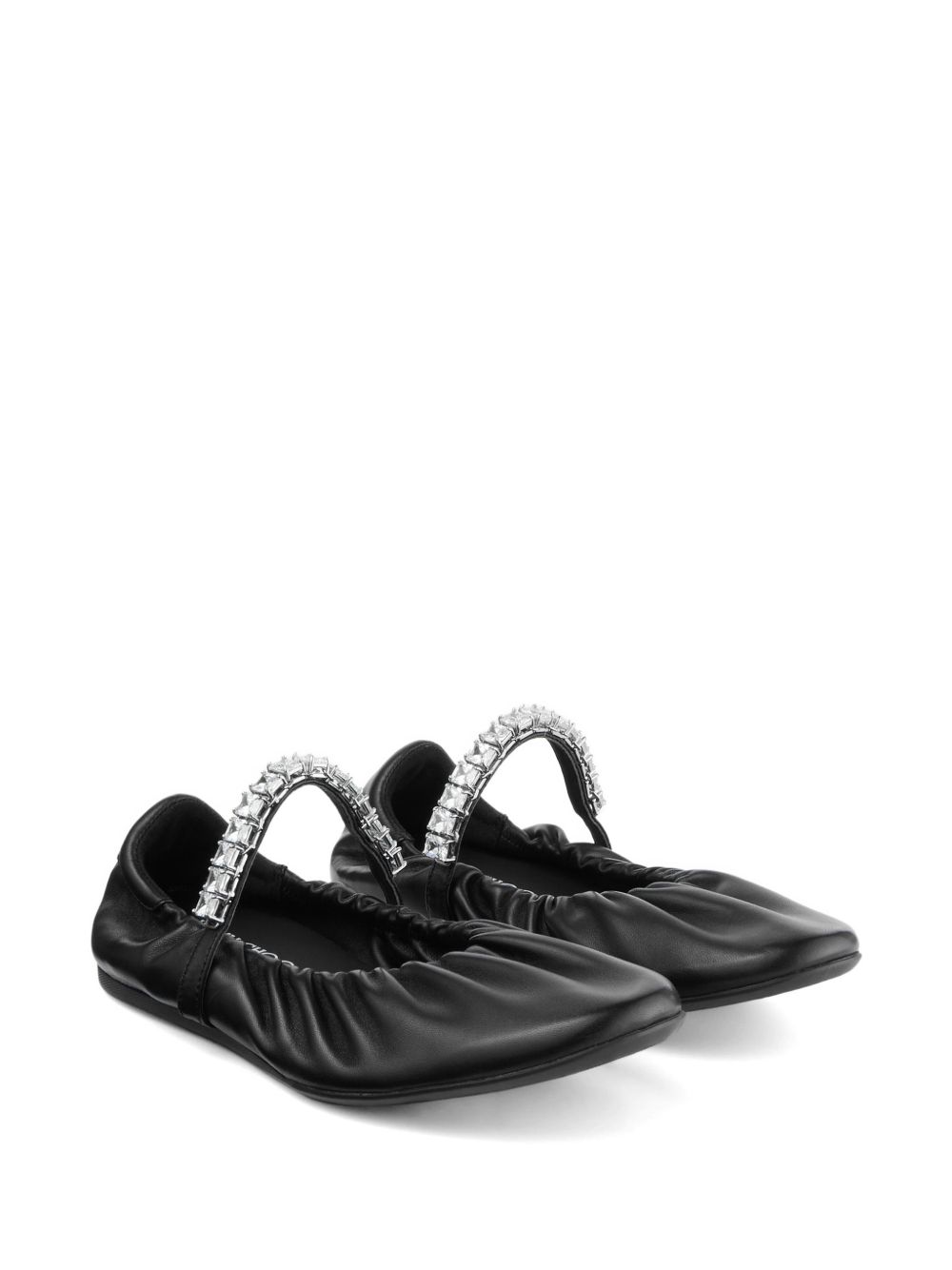 JIMMY CHOO JADEBALLERINA GKEQEABLACK/CRYSTAL