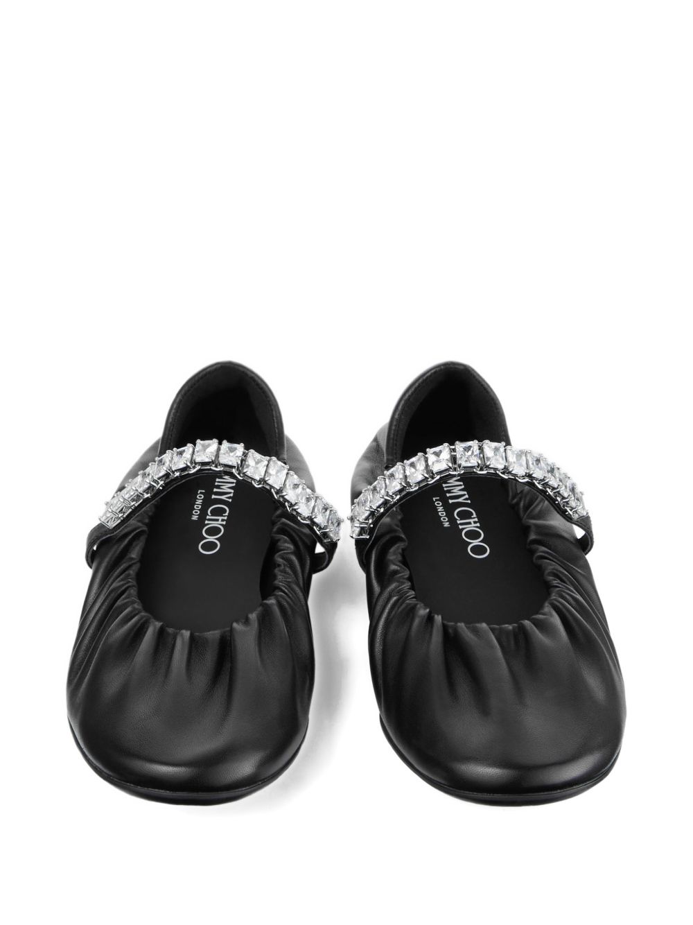 JIMMY CHOO JADEBALLERINA GKEQEABLACK/CRYSTAL