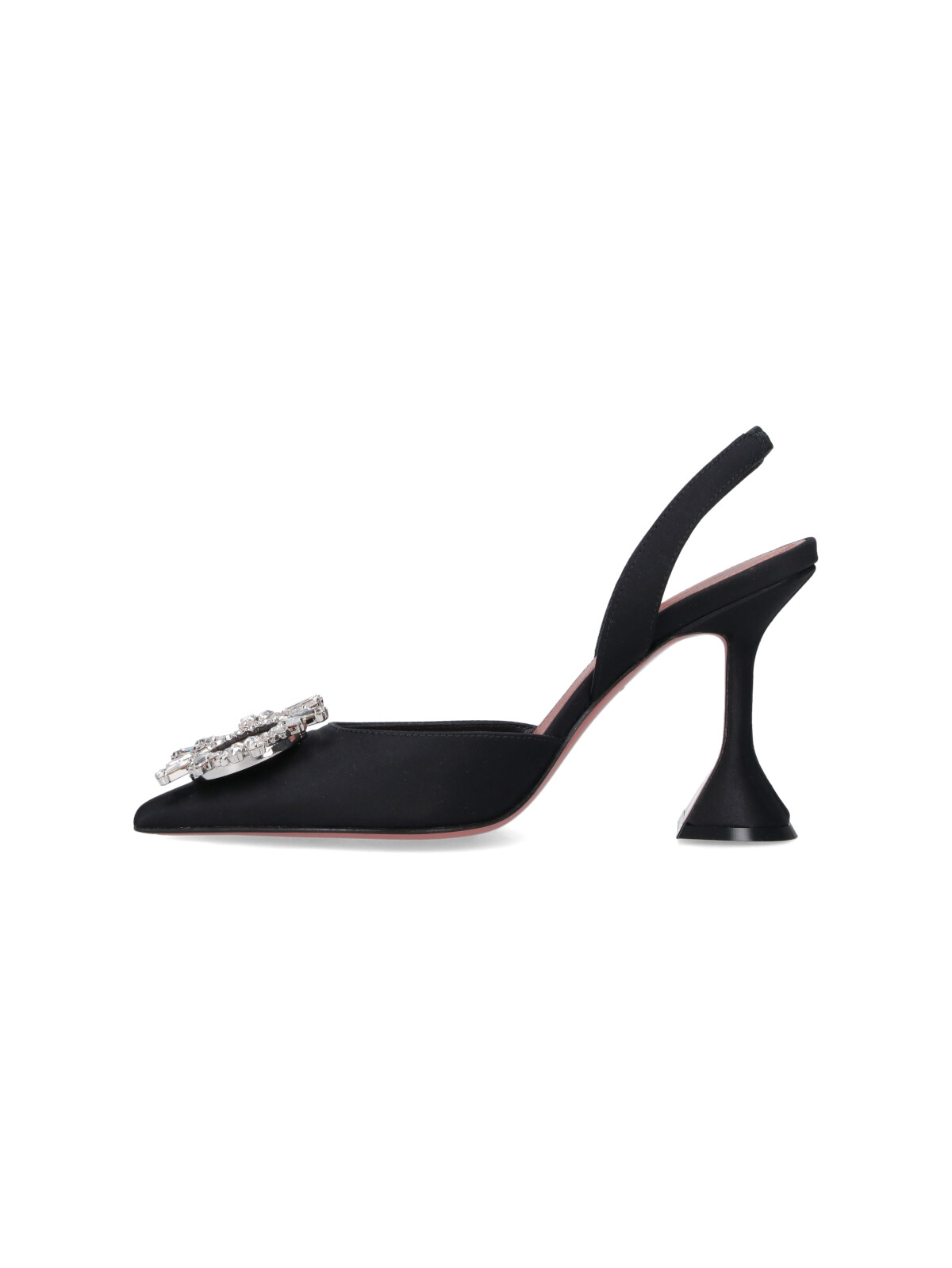 [Amina Muaddi] Pumps FW26 C9S343855BEGBLACK SATIN