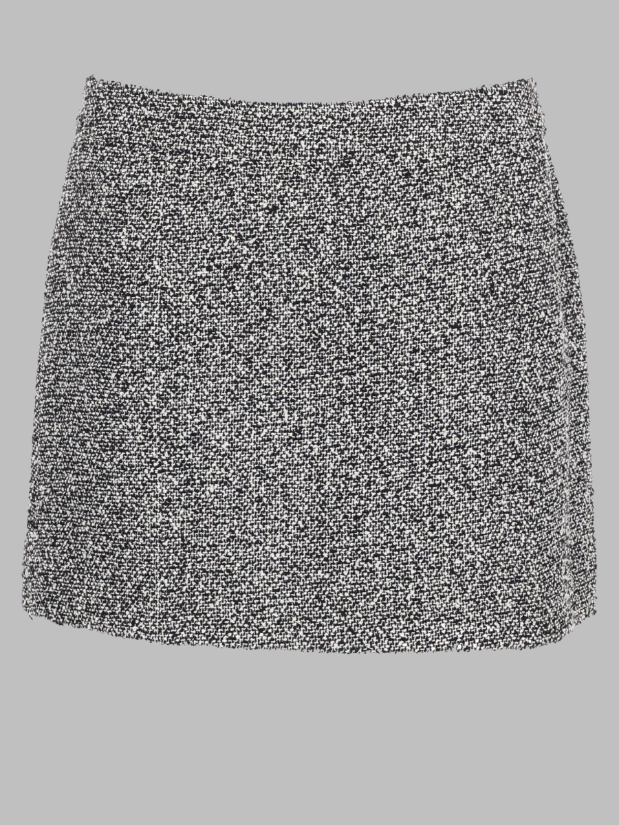[MICHAEL BY MICHAEL KORS] Mini skirt FW26 MT670N0H6U_004BLACK/BONE