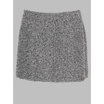 [MICHAEL BY MICHAEL KORS] Mini skirt FW26 MT670N0H6U_004BLACK/BONE
