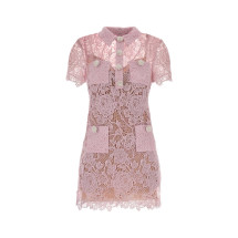 [SELF PORTRAIT] Short sleeve dress FW26 AW26069SAP PINK