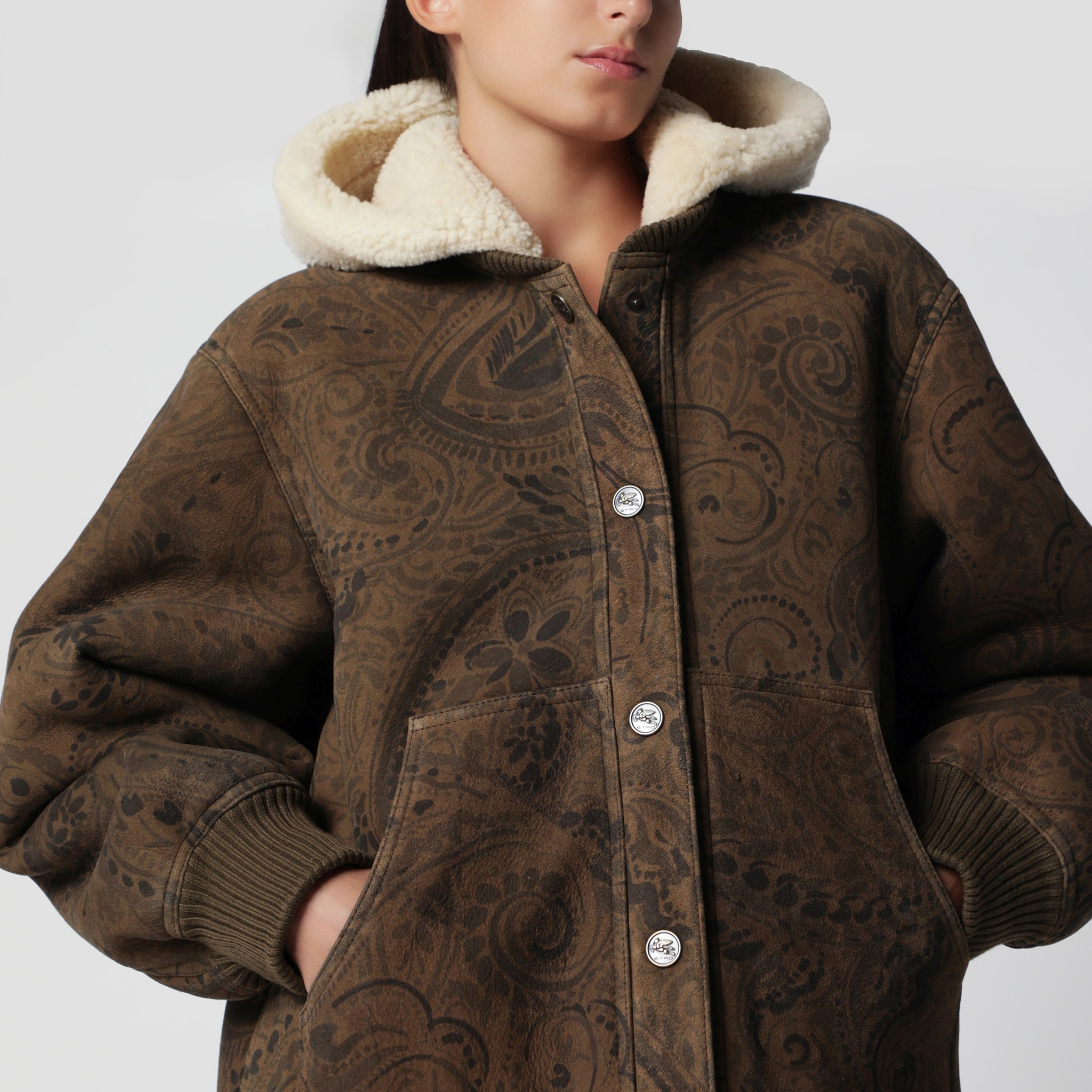 [Etro] Leather Jacket FW26 WROG0005AK17E