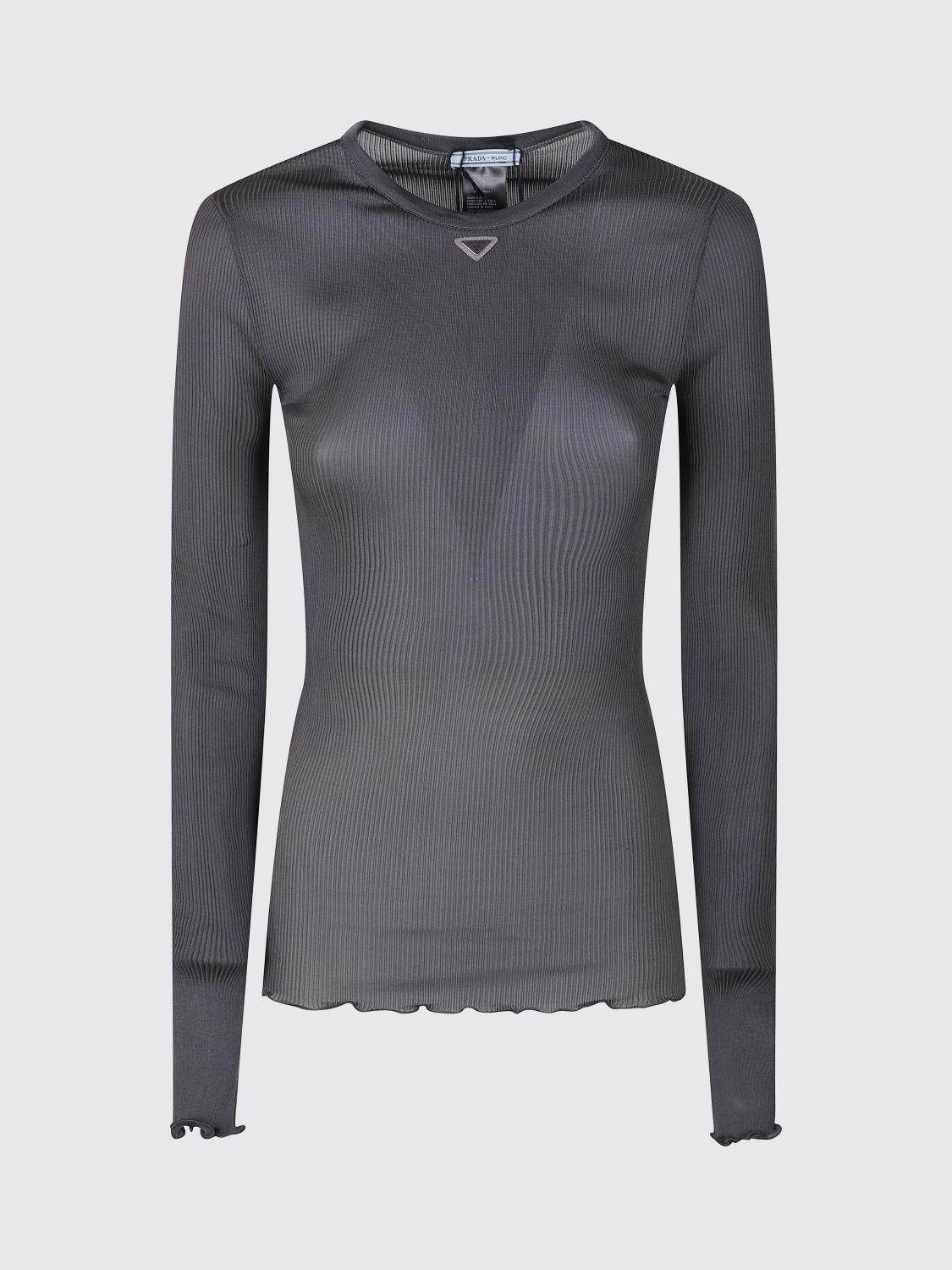 [Prada] T-shirts Long Sleeve FW26 39702SOOO6081 F0112
