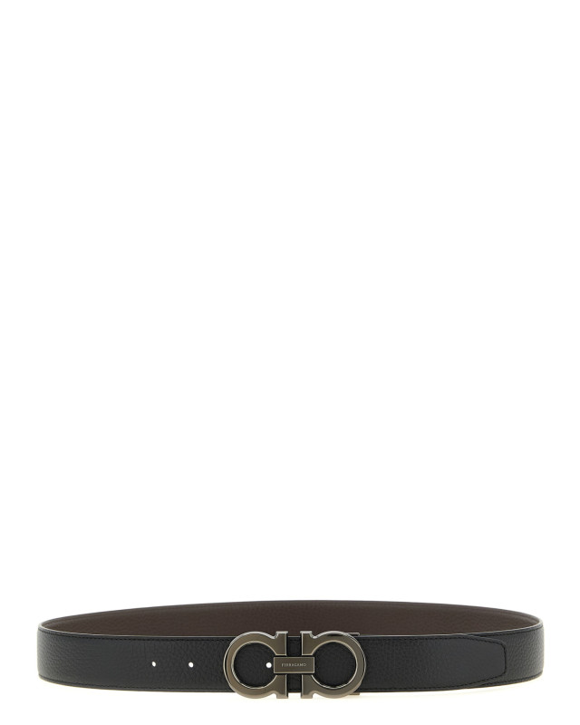 [Ferragamo] Belt FW26 689134NEROHICKORY