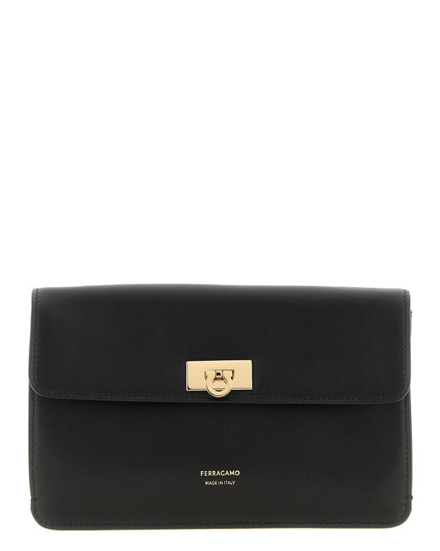 [Ferragamo] Clutch bag FW26 795687NERONERO