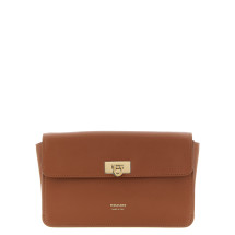 [Ferragamo] Clutch bag FW26 795688NEWCOGNAC
