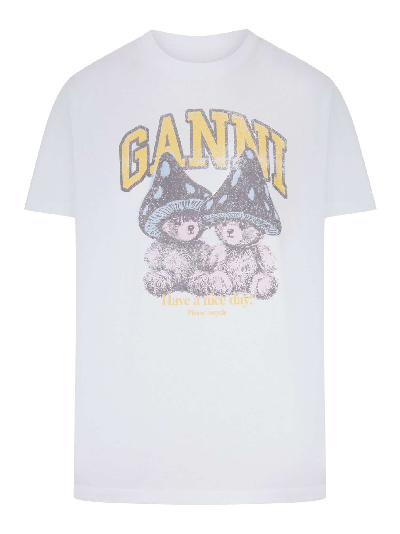 [GANNI] T-shirts Short Sleeve FW26 A1050311151 BRIGHT WHITE