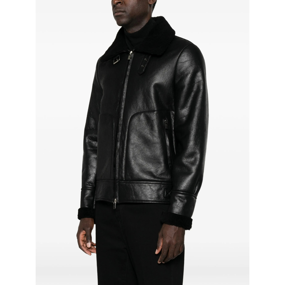 [Santoro] Leather Jacket FW26 51571-U  BLACK
