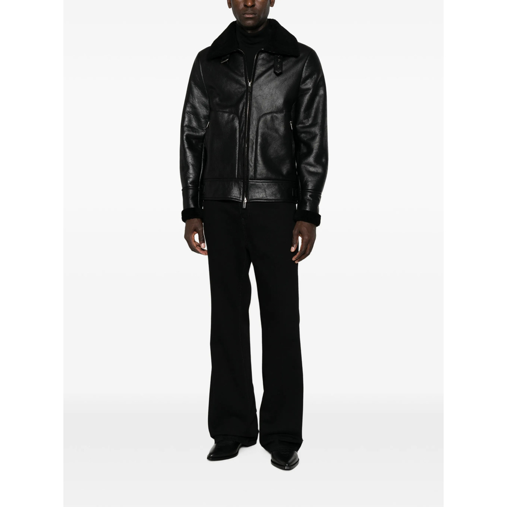 [Santoro] Leather Jacket FW26 51571-U  BLACK