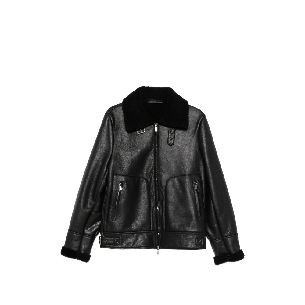 [Santoro] Leather Jacket FW26 51571-U  BLACK