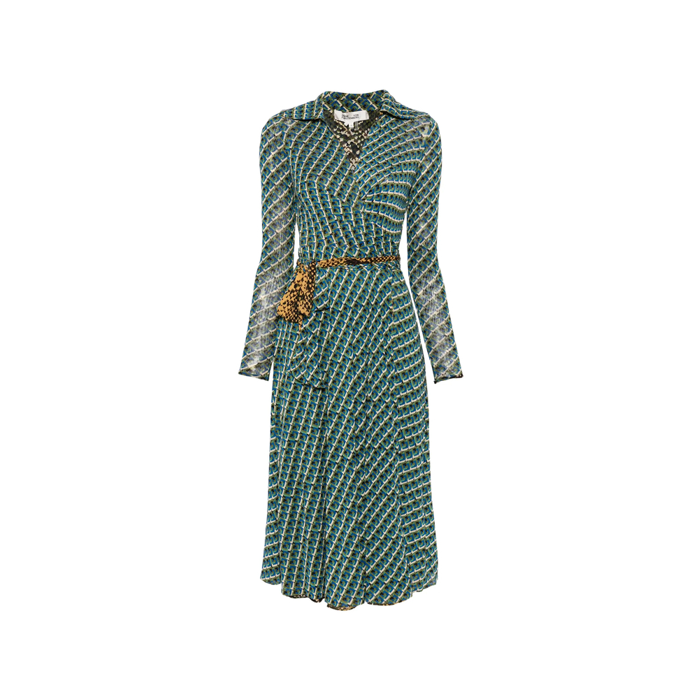 [DIANE VON FURSTENBERG] Long sleeve dress FW26 D805ASPPTOMESH  SPPTO
