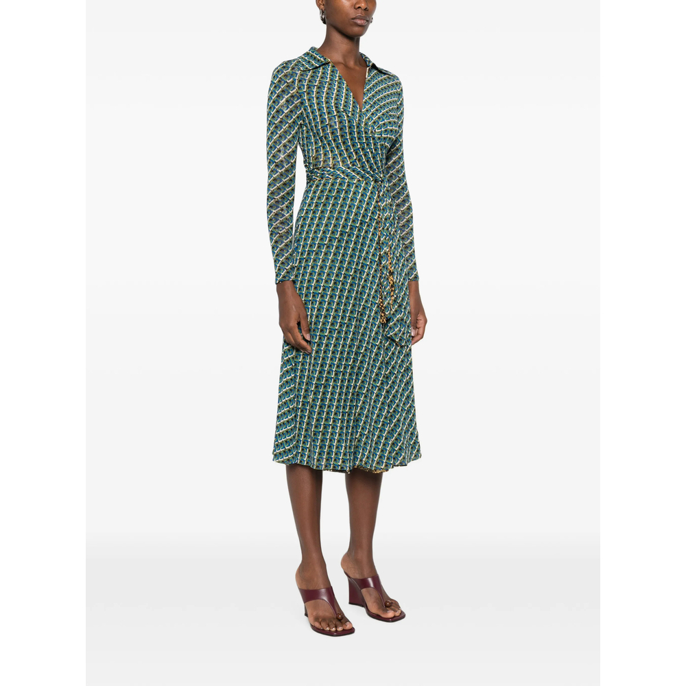 [DIANE VON FURSTENBERG] Long sleeve dress FW26 D805ASPPTOMESH  SPPTO