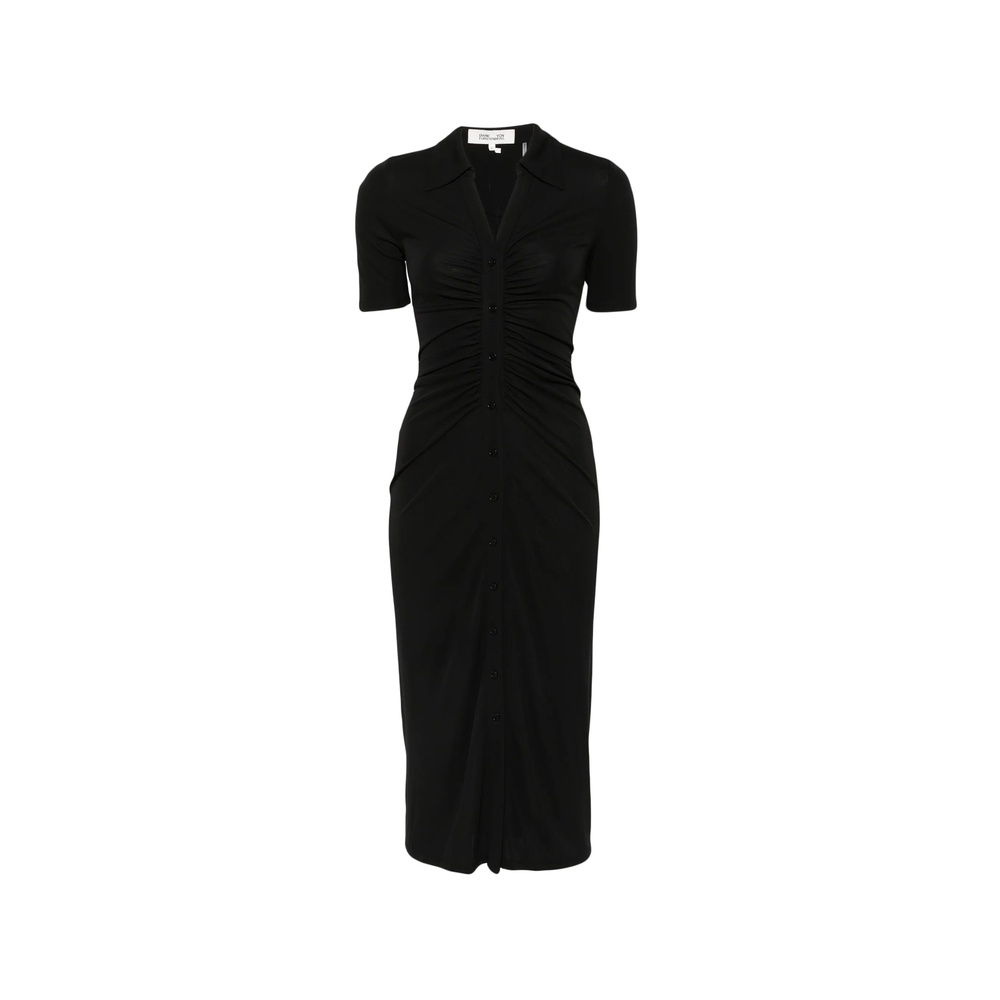 [DIANE VON FURSTENBERG] Short sleeve dress FW26 D878BBLACKMTJY  BLACK