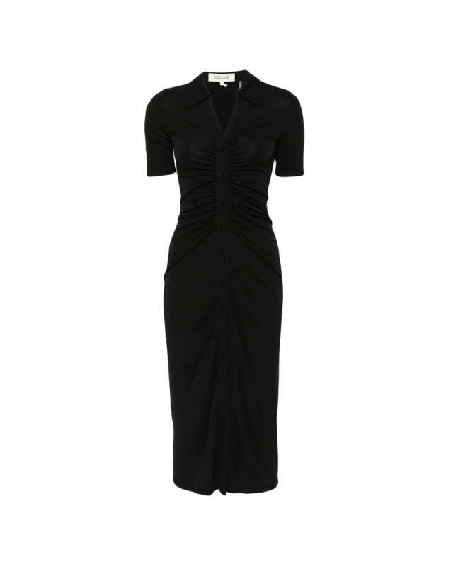 [DIANE VON FURSTENBERG] Short sleeve dress FW26 D878BBLACKMTJY  BLACK