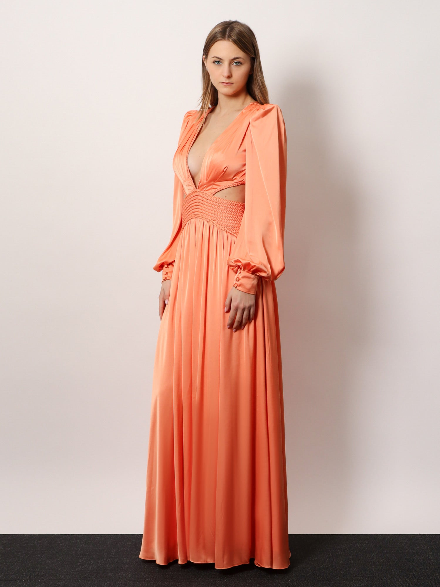 [Patbo] Long sleeve dress SS26 VEL30942_ORANGE