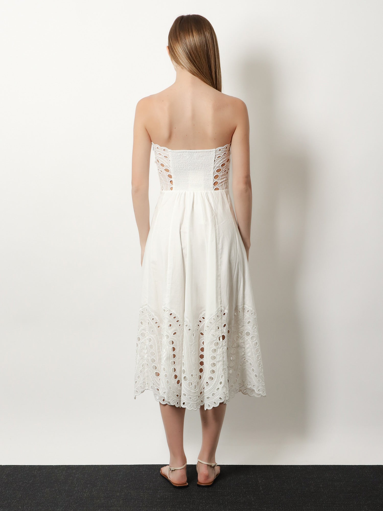[Charo Ruiz Ibiza] Sleeveless dress SS26 263610WhiteSealace