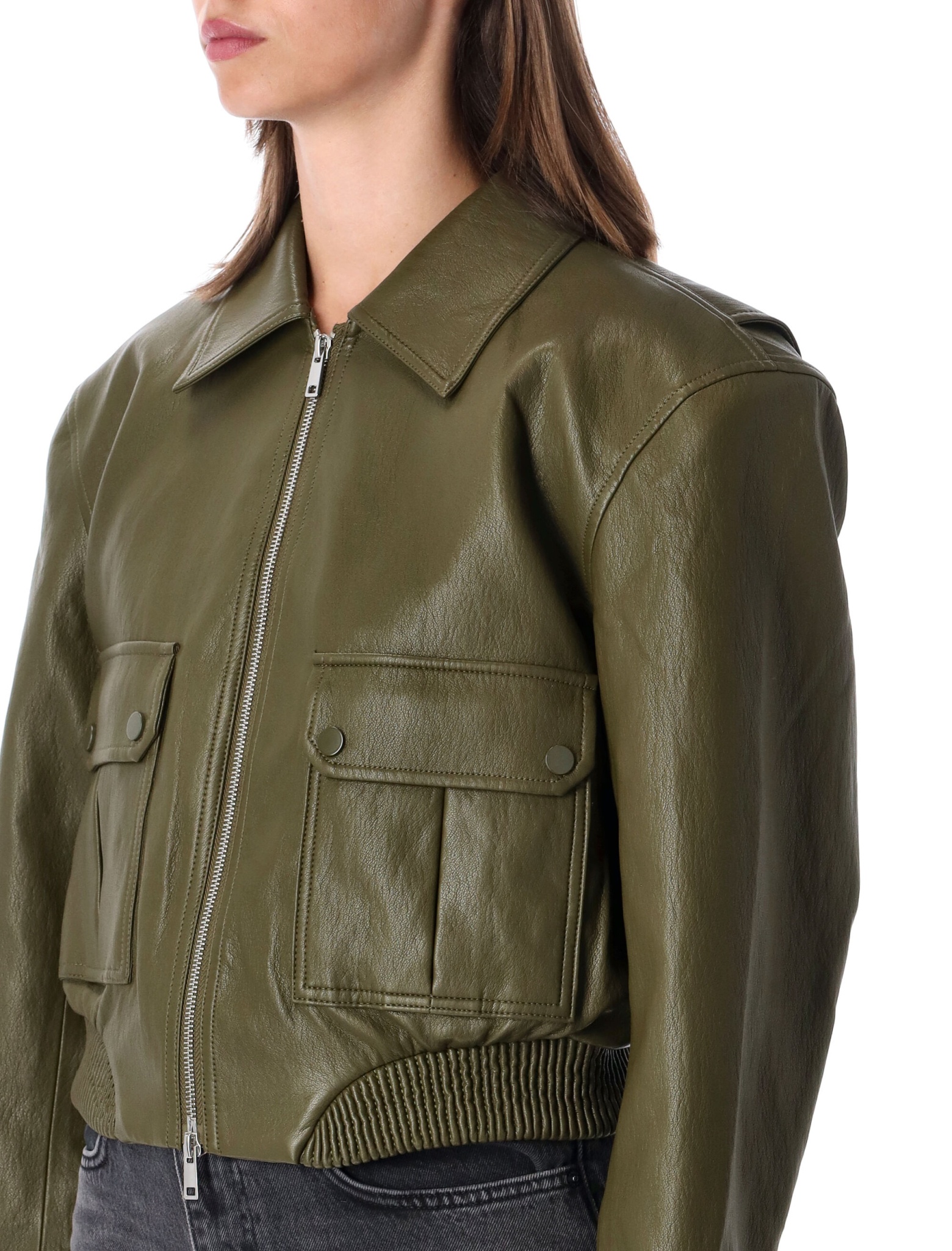 [THE FRANKIE SHOP] Coat FW26 JAFS22742416ARMY GREEN