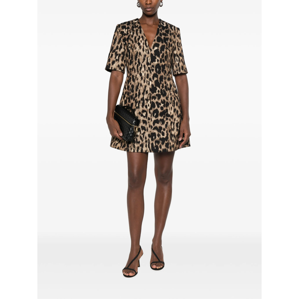 [De Santis] Short sleeve dress FW26 AB170  LEOPA
