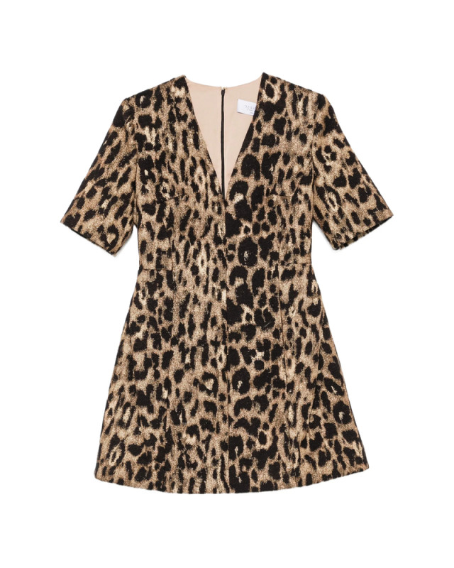 [De Santis] Short sleeve dress FW26 AB170  LEOPA
