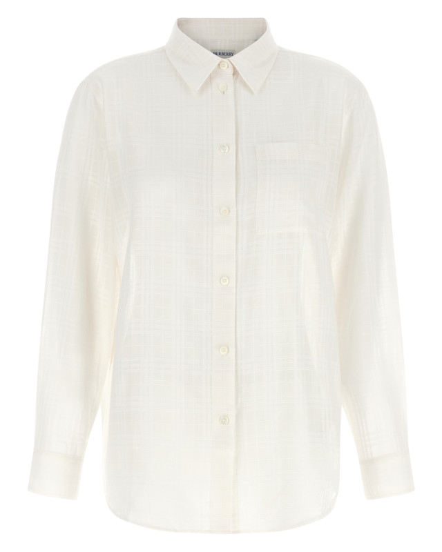 [Burberry] Shirts Long Sleeve FW26 8128113CHALKWHITEIPCHECK