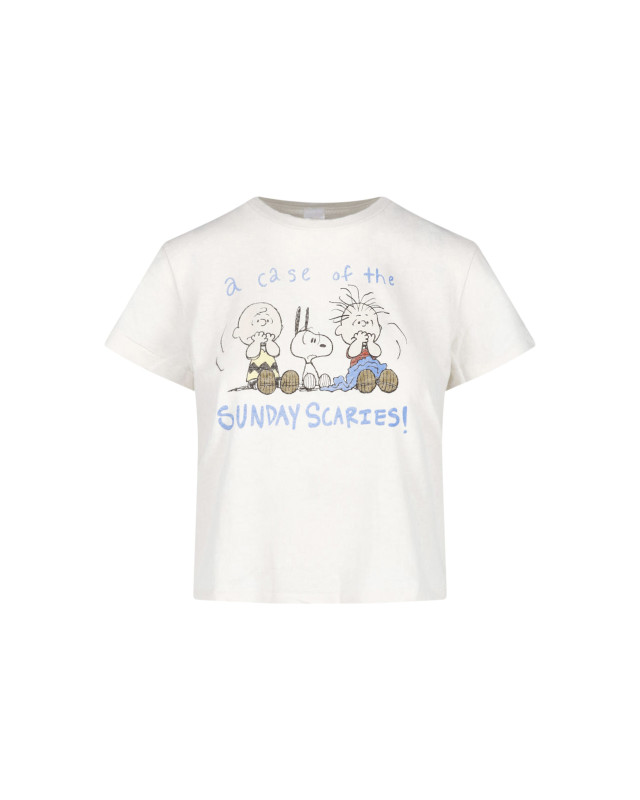 [RE / DONE] T-shirts Short Sleeve FW26 024 02WBXT017VINTAGE WHITE