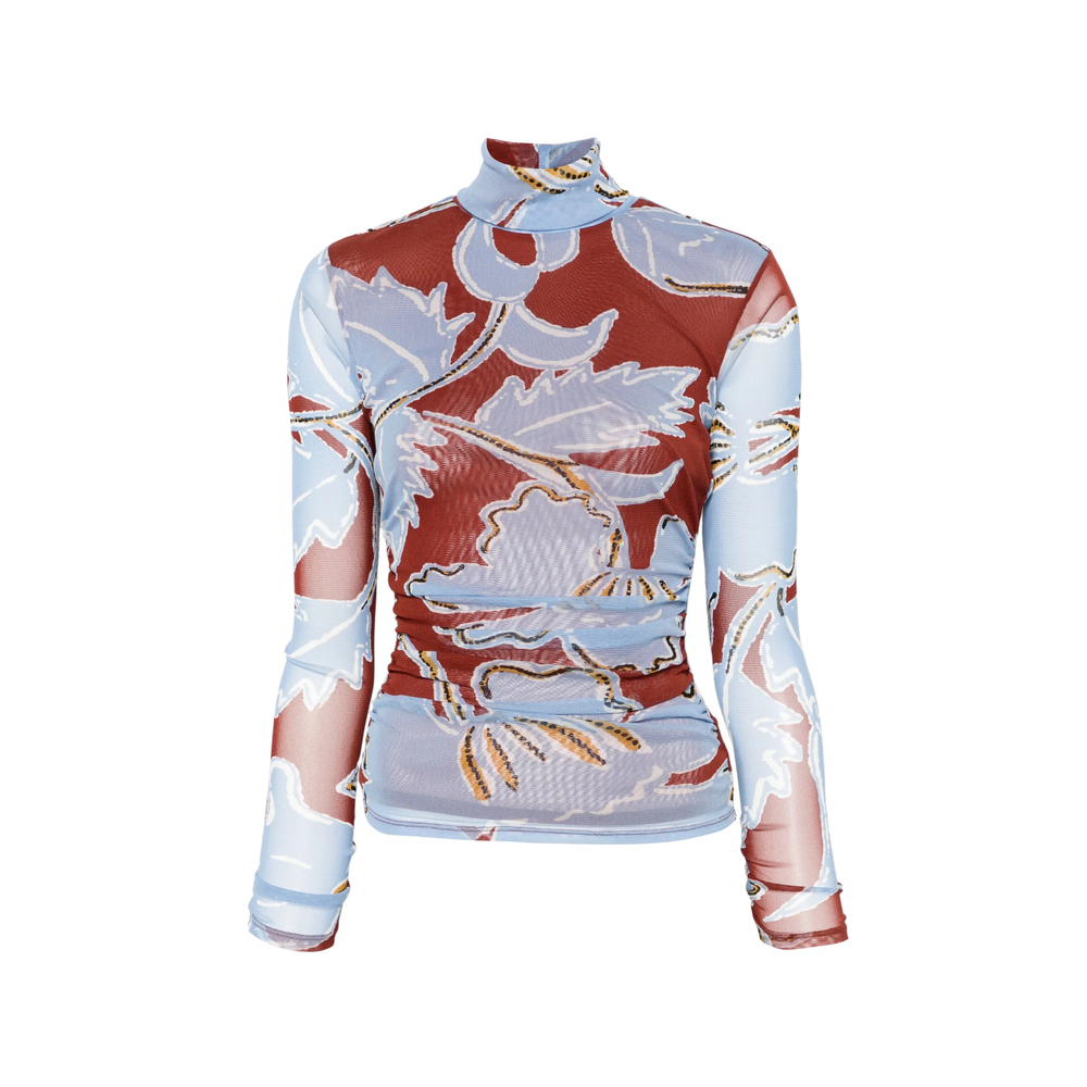 [DIANE VON FURSTENBERG] T-shirts Long Sleeve FW26 T028ECRGMTMESH  CRGMT