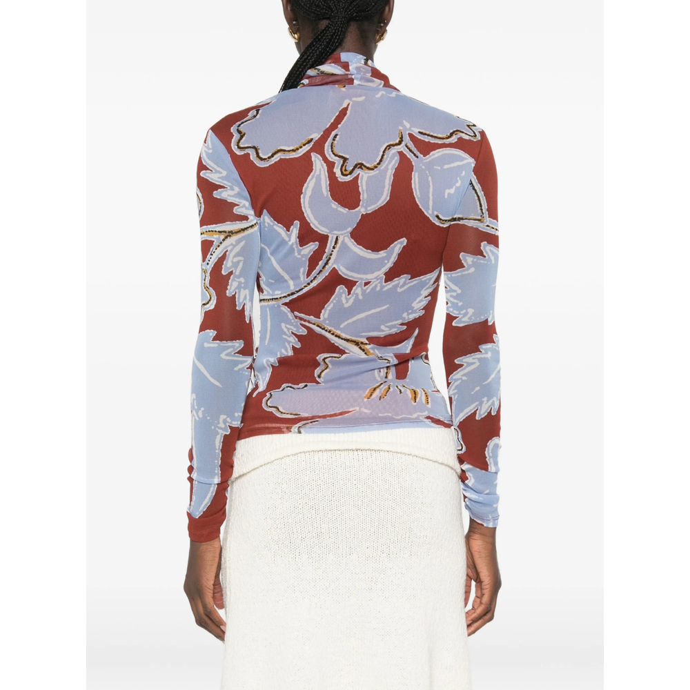 [DIANE VON FURSTENBERG] T-shirts Long Sleeve FW26 T028ECRGMTMESH  CRGMT