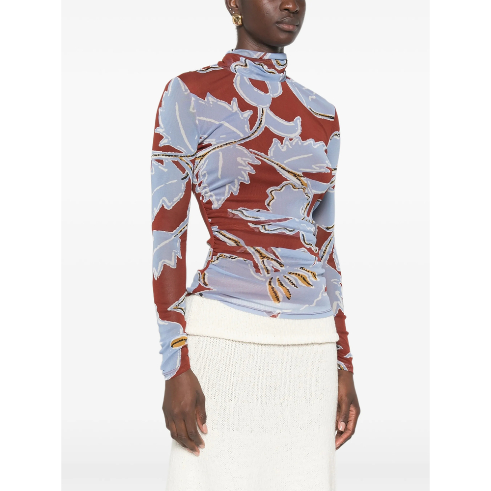 [DIANE VON FURSTENBERG] T-shirts Long Sleeve FW26 T028ECRGMTMESH  CRGMT