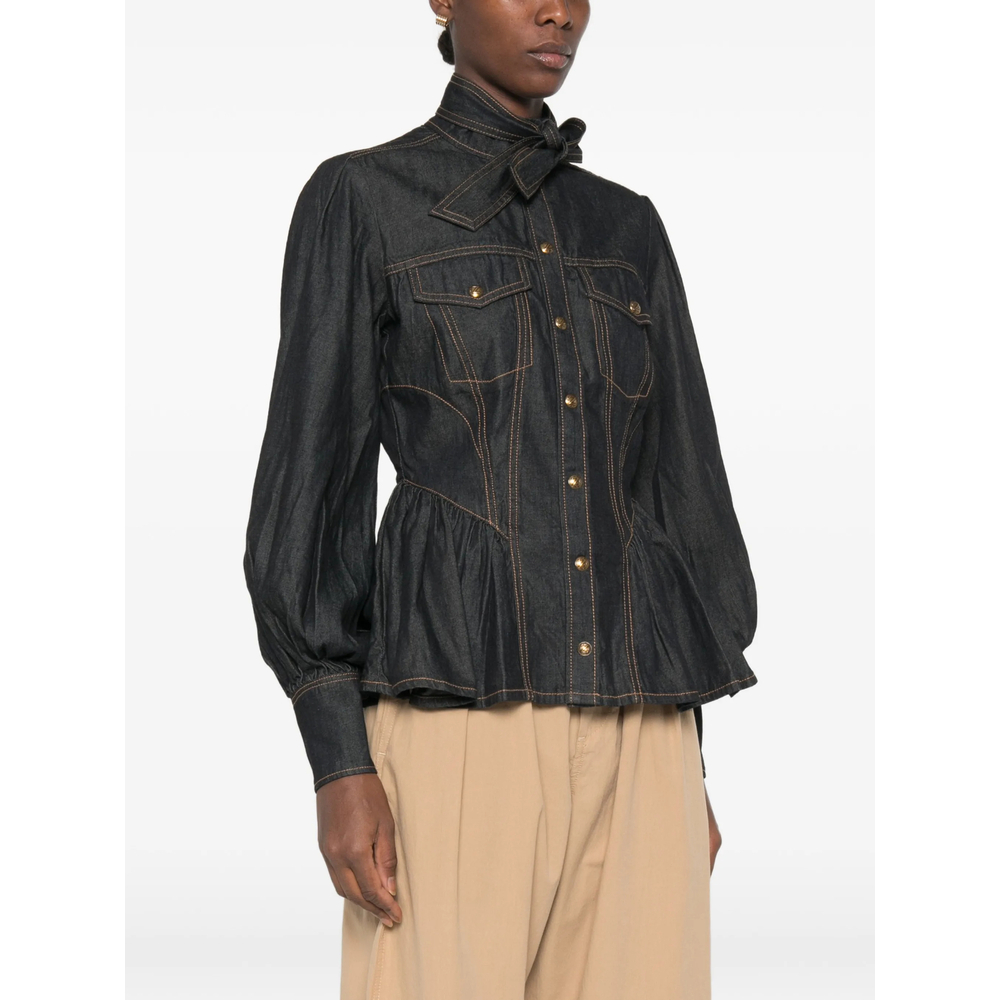 [Zimmermann] Shirts Long Sleeve FW26 9487TF26R  OBLUE
