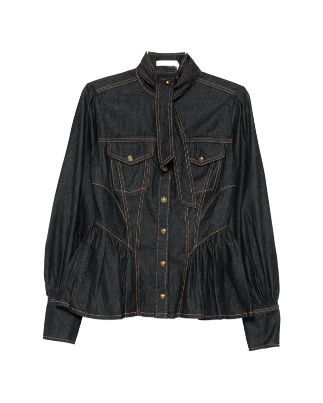 [Zimmermann] Shirts Long Sleeve FW26 9487TF26R  OBLUE