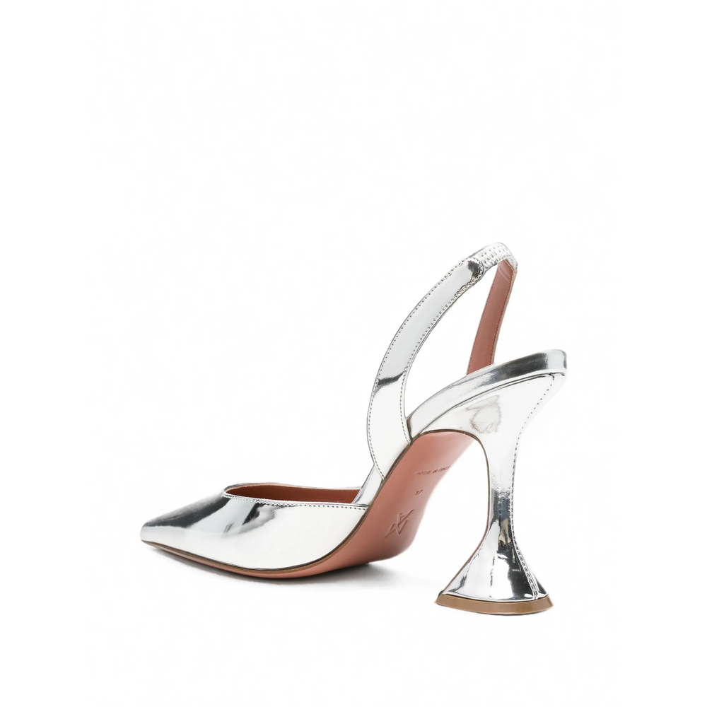 [Amina Muaddi] Slingback FW26 HOLLI 95 SILVE